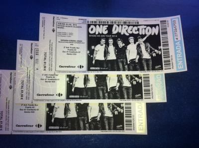 ONE DIRECTION WWAT Madrid 2014 entradas frente a escenario